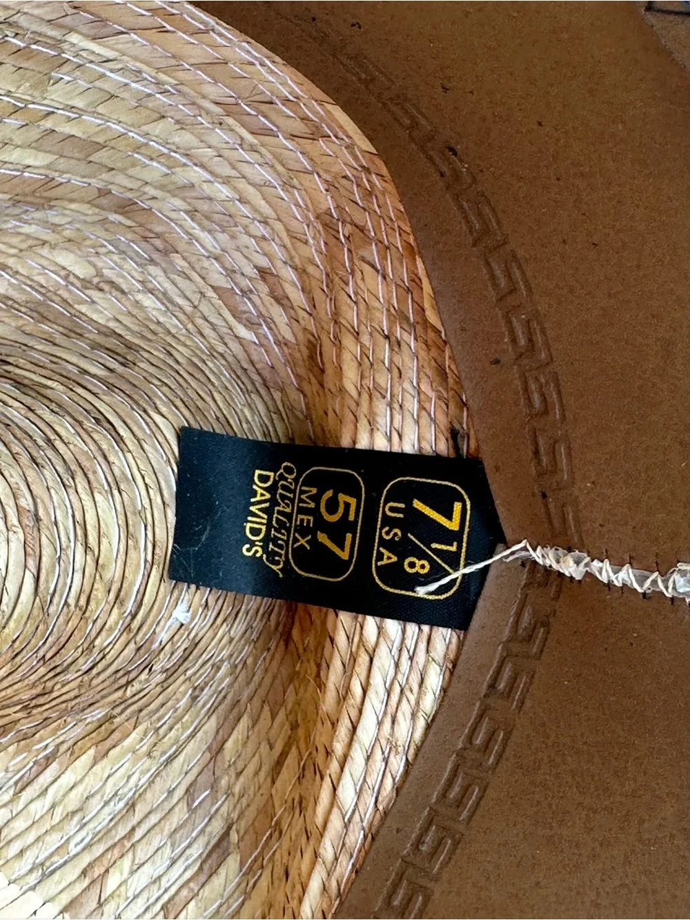 Vintage Larry Mahan 15X Straw Cowboy Hat Cattleman Crease Made in USA
